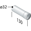 Prodlužovací trubka sifonu DN32/130mm, chrom