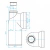 Připojovací WC koleno 90° x 110 mm s odbočkou - dopojovací odpadní koleno s přípojkou 50 mm a s manžetou obrázek č.: 2