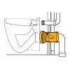 Připojovací odpadní kus DN 110 pro závěsné a stojící wc se zpětnou klapkou proti vytopení a potkanům (proti zpětnému vzdutí a hlodavcům) obrázek č.: 2