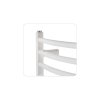 Koupelnový radiátor AMBRA R - 500 x 1394 mm, výkon 565 W, Bílé - Hopa obrázek č.: 4