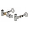 Integra - připojovací armatura pro spodní krajní připojení s termostatickou hlavicí nalevo pro kombinaci s topnou patronou - lesklý chrom (Matice Pex - Alpex 16x2 mm) + krycí sada obrázek č.: 1