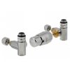 Integra - připojovací armatura pro spodní krajní připojení s termostatickou hlavicí napravo pro kombinaci s topnou patronou - lesklý chrom (Matice Pex - Alpex 16x2 mm) obrázek č.: 1