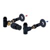 Integra - připojovací armatura pro spodní krajní připojení s termostatickou hlavicí nalevo pro kombinaci s topnou patronou - černá matná (Matice Pex - Alpex 16x2 mm) + krycí sada obrázek č.: 1