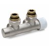 Termostatická připojovací armatura rohová, středové připojení 50 mm, pro hlavici vpravo - nikl obrázek č.: 1