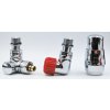 Vision - připojovací armatura pro spodní krajní, rozdělené připojení s termostatickou hlavicí napravo - lesklý chrom (Matice Pex - Alpex 16x2 mm) + krycí sada obrázek č.: 3