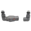 Vision - připojovací armatura pro spodní krajní, rozdělené připojení s termostatickou hlavicí nalevo - matný grafit (Matice pro Cu 15 mm) obrázek č.: 1