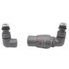 Vision - připojovací armatura pro spodní krajní, rozdělené připojení s termostatickou hlavicí napravo - matný grafit (Matice Pex - Alpex 16x2 mm) obrázek č.: 1
