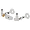 Vision - připojovací armatura pro spodní krajní, rozdělené připojení s termostatickou hlavicí nalevo - bílá (Matice Pex - Alpex 16x2 mm) + krycí sada obrázek č.: 1