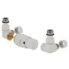 Vision - připojovací armatura pro spodní krajní, rozdělené připojení s termostatickou hlavicí nalevo - bílá barva (Matice Pex - Alpex 16x2 mm) obrázek č.: 1