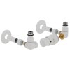 Vision - připojovací armatura pro spodní krajní, rozdělené připojení s termostatickou hlavicí napravo - bílá (Matice Pex - Alpex 16x2 mm) + krycí sada obrázek č.: 1