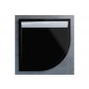 SanSwiss Ila Wir sprchová vanička černý granit 800x800 mm s krytem odtoku aluchrom 50154 obrázek č.: 1