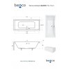 Obdélníková vana QUADRO - 175 x 80 cm, bez nožiček obrázek č.: 8