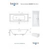 Obdélníková vana QUADRO - 175 x 80 cm, bez nožiček obrázek č.: 10