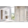 Ravak CHROME CPS - 90 satin+Transparent, pevná stěna 90 cm pro kombinaci s dveřmi CRV1 a CRV2, matný hliník, čiré sklo obrázek č.: 3
