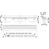 Alcadrain APZ1004-1150 Flexible podlahový žlab s okrajem pro perforovaný rošt a s nastavitelným límcem ke stěně, svislý odtok (dříve Alcaplast) obrázek č.: 3