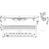 Alcadrain APZ104-850 Flexible Low Snížený podlahový žlab s okrajem pro perforovaný rošt a s nastavitelným límcem ke stěně (dříve Alcaplast) obrázek č.: 3