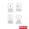 Ravak SMARTLINE SMSRV4-90 CHROM TRANSPARENT, sprchový čtvercový kout 90 x 90 cm obrázek č.: 6