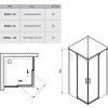 Ravak Matrix MSRV4  80/80 rohový čtvercový sprchový kout 80 x 80 cm, Bílá+Transparent obrázek č.: 8