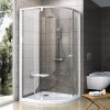 Ravak Pivot PSKK3 - 80 BÍLÁ/BÍLÁ TRANSPARENT čtvrtkruhový sprchový kout 80 x 80 cm, bílý rám, bílé detaily čiré sklo obrázek č.: 1