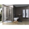 Ravak Pivot PSKK3 - 80 SATIN TRANSPARENT čtvrtkruhový sprchový kout 80 x 80 cm, matný rám, čiré sklo obrázek č.: 2