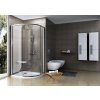 Ravak Pivot PSKK3 - 90 SATIN TRANSPARENT čtvrtkruhový sprchový kout 90 x 90 cm, matný rám, čiré sklo obrázek č.: 2