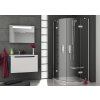 Ravak SMARTLINE SMSKK4-80 CHROM TRANSPARENT, sprchový čtvrtkruhový kout 80 x 80 cm obrázek č.: 2