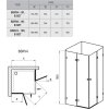 Ravak BRILLIANT BSRV4 - 80 CHROM+TRANSPARENT, rohový sprchový kout 80 x 80 cm - kompletní set skla a B-setu obrázek č.: 9