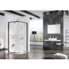 Ravak Pivot PSKK3 - 90 BLACK TRANSPARENT čtvrtkruhový sprchový kout 90 x 90 cm, černý rám, čiré sklo obrázek č.: 2