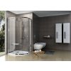 Ravak Pivot PSKK3 - 90 BRIGHT ALU TRANSPARENT čtvrtkruhový sprchový kout 90 x 90 cm, lesklý rám, čiré sklo obrázek č.: 2