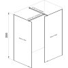 Ravak Walk-In Wall-130 v.200 bright alu+Transparent - skleněná stěna 130 cm, bez vzpěry obrázek č.: 15