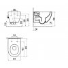 Creavit FREE FE322-34CB00E - závěsné WC s integrovaným bidetem a integrovanou baterií - Rimfree obrázek č.: 7
