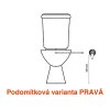 Creavit GRANDE XL GR3641 - kombinovaný wc klozet UNI s integrovaným bidetem obrázek č.: 7