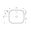 Moderno 60 keramické umyvadlo na desku 61 x 45 x 11 pro baterii na umyvadle obrázek č.: 3