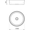 Ravak Umyvadlo UNI 400 keramické,  Ø 400 mm, výška 120 mm,  na desku, kruhové obrázek č.: 5