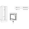 Ravak SUPERNOVA ASBP3-80 GRAPE, čtvercový sprchový box s pevnou stěnou, bílý rám s matným sklem obrázek č.: 3