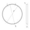 FLOAT kulaté zrcadlo s LED podsvícením ø 60cm, bílá