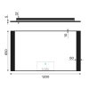 Nimco ZPC 41006V-90 - černé LED zrcadlo 1200x650 s dotykovým senzorem obrázek č.: 6