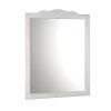 RETRO zrcadlo v dřevěném rámu 89x115cm, starobílá