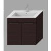 Jika Cube skříňka s 2 dveřmi s umyvadlem 65 cm tmavý dub, úchytky antracit obrázek č.: 1