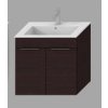 Jika Cube skříňka s 2 dveřmi s umývátkem 65 cm tmavý dub, úchytky chrom obrázek č.: 1