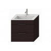 Jika Cube skříňka s 2 zásuvkami s umývátkem 65 cm tmavý dub, úchytky antracit obrázek č.: 1
