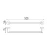 Nimco UNIX UNM 13046-10 - Držák na ručníky 505 mm-NEREZ obrázek č.: 2