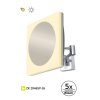 Nimco ZK 20465P-26 Kosmetické podsvícené LED zrcátko hranaté 220 x 220 mm - s přepínáním barev studená bílá/teplá bílá obrázek č.: 4