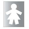 Značení dámských toalet, označení dámského wc - panenka, hliník obrázek č.: 1