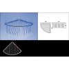 Nimco AXIS AX507-26 drátěná rohová polička 210 x 210 x 100 mm obrázek č.: 2