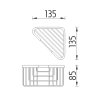 Nimco OPEN OP108N-26 drátěná rohová polička 135 x 135 x 85 mm obrázek č.: 3