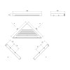 Ravak Polička Slim C, satin/chrom - rohová polička s háčky 206 x 206 x 290 mm obrázek č.: 7