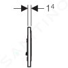 Geberit 115.758.KM.5 - Ovládací tlačítko splachování, černá/chrom