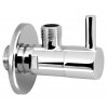 Rohový kulový ventil 1/2"x3/8", kulatý, chrom