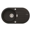 Alveus NIAGARA 40 G-91 černá + pop- up sifon, oválný granitový dřez 780x435x160 mm s odkládací plochou Černý obrázek č.: 1